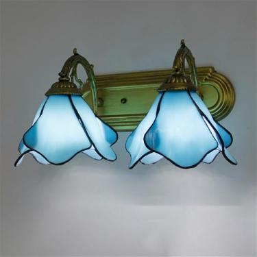 Imagem de Luminária de parede retrô americana com LED para banheiro, espelho, estilo mediterrâneo, simplicidade ideal para sala de estar, restaurante, quarto, escritório, casa de campo, hotel, café, b