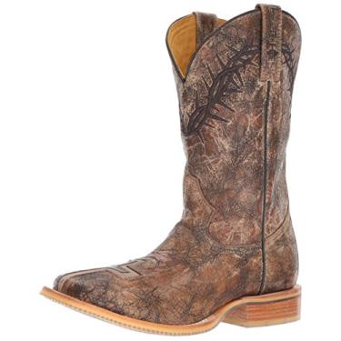 Imagem de Tin Haul Shoes Bota masculina John 3: 16 Western, Marrom, 9.5 Wide