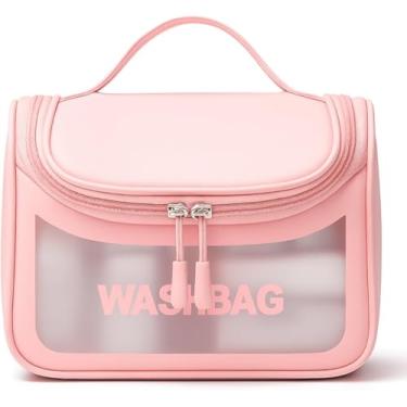 Imagem de Necessaire Organizadora de Mão (22x15,5cm) | Bolsa para Viagem, Maquiagem e Dia a Dia | Poliéster Premium, Zíper Duplo e Alça Reforçada | Feminina e Masculina