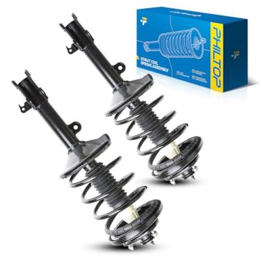 Imagem de PHILTOP Conjunto de amortecedores dianteiros de substituição direta para Pilot 2006 2007 2008, suspensão rápida 172975 172974, suportes com conjuntos de mola helicoidal SAA703 conjunto de 2