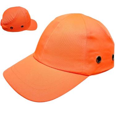 Imagem de Bone Com Capacete Epi Obra Segurança Do Trabalho Casquete Trabalho Reparo Resistente Proteçao Cor Laranja