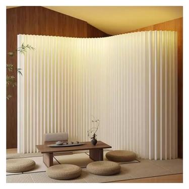 Imagem de Room divider Divisória de ambiente portátil e deformável em papel com luzes LED, ideal para decoração de casamentos, escritórios e áreas de lazer.(2X1.6M/6.5X5.2FT)
