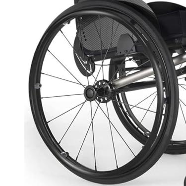 Imagem de Aperto de aro para cadeira de rodas - Capas de silicone para cadeira de rodas - 1 par de rodas traseiras de mão antiderrapante resistente ao desgaste, protetor de anel (preto, 56 cm)