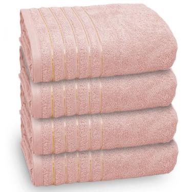 Imagem de Kit 4 Toalha de Banho Golden, 100% Algodão Premium, 78x150cm, Banhão, 