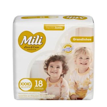Imagem de Fralda Mili Love e Care Jumbo XXXG - 18 Unidades