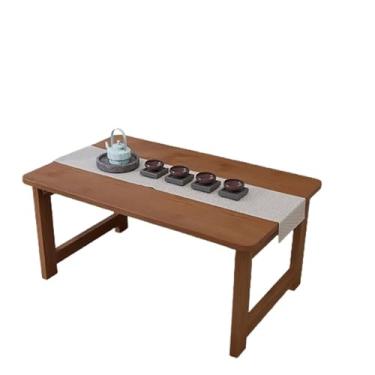 Imagem de Mesa de piso baixo japonesa, mesa de centro dobrável, de bambu, dobrável, versátil para sentar, mesa de jantar, tatami, mesa dobrável para sala de jantar, sala de estar, sem montagem, economia de