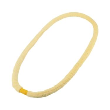 Imagem de harayaa Bambolê com mola para adultos, dobrável, para homens e mulheres, para tonificar a cintura. Bambolê macio com mola para exercícios, ideal para treinos, Amarelo