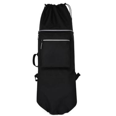Imagem de Mochila para Skateboard com Água Zíperes Reflexivos Noturnos Cintos Ajustáveis e Múltiplos Bolsos Equipamentos Acessórios de Skate Esportivo