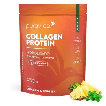 Imagem de Collagen Protein 450g Abacaxi Com Hortelã Puravida-Unissex