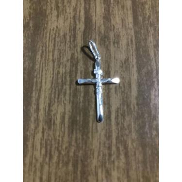Imagem de Promoção Pingente Crucifixo Prata Maciça Italiana 925 Fc, 3, Prata