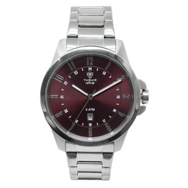 Imagem de Relógio Masculino de Aço Tuguir Analógico Infinity 6117H Prata e Vermelho-Masculino
