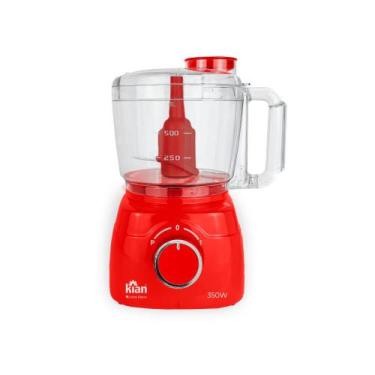 Imagem de Processador de Alimentos Kian 1L 350W 2 Lâminas Triturador, Vermelho, 