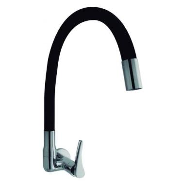 Imagem de Torneira Cozinha Vitacor Lume Gourmet Bica Flex Parede Preta - KIMETAI