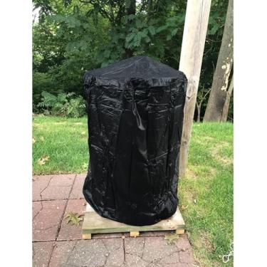 Imagem de Cozzka Capa para Defumador de Tambor Feio de 55 Galões para Defumador de Barril À Prova D'Água Resistente para Churrasco de Barril Capa para Defumador de Barril de 55 Galões Capas para Fogão Doméstico