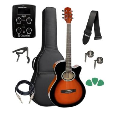 Imagem de Violão Giannini Elétrico Gsf1d 3ts Gdc1 Kit Bag E Acessórios