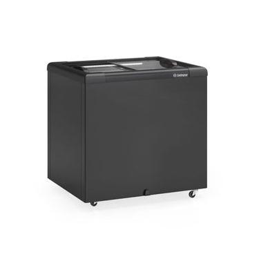 Imagem de Freezer Plano Vidro Reto Deslizante 210L GHD200LB All Black Gelopar 220V