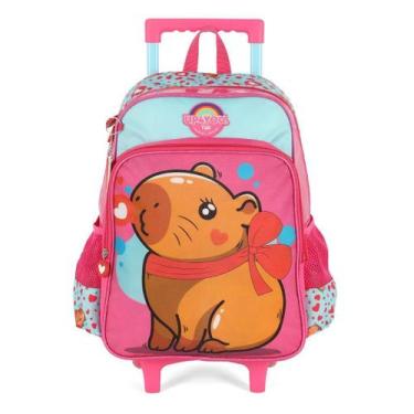 Imagem de Mochila De Carrinho Infantil Capivara Pink Up4you