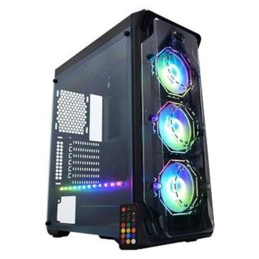 Imagem de Gabinete Gamer K-Mex Dark Trooper Polygo Cg-03B1 Fan Rgb