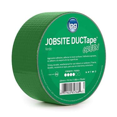 Imagem de Fita adesiva colorida IPG JobSite, 4,8 cm x 20 m, verde (rolo único)