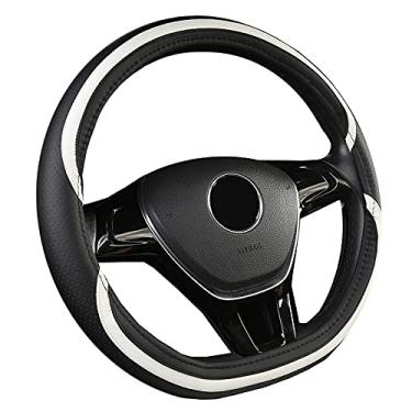 Imagem de Lyqfff Para VW Golf 6 Golf 7, para Hyundai Ioniq 2017 2018, para Citroen C3 XR C4 Sega C4L Elysee, capa de volante de carro formato D