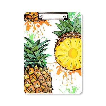 Imagem de Prancheta de frutas tropicais com abacaxi amarelo A4