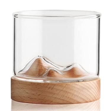 Imagem de PAYNAN Copo de madeira criativo de 120 ml copo de água copo de café de cerveja uísque copo de água