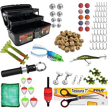 Imagem de Kit De Pesca Com Iscas Maleta E Acessorios