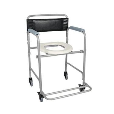 Imagem de Cadeira de banho higienica Idoso dobrável aço 100 Kg D30