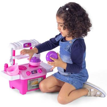Imagem de Cozinha Infantil Completa Pia Fogão E Acessórios - Bs Toys