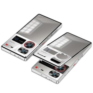 Imagem de QUIETIP Capa compatível com nubia Z60 Ultra 5G com protetor de tela, moldura de metal + superfície fosca de policarbonato capa traseira com proteção à prova de choque para câmera, prata