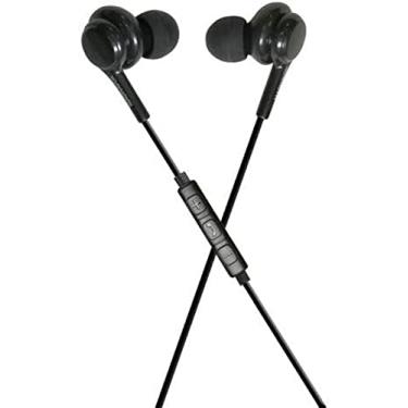 Imagem de MAGNAVOX MHP4857BK Earbuds com microfone em preto | Disponível em preto e branco | Earbuds Wired com microfone | Cabo emborrachado durável
