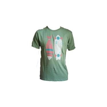 Imagem de Camiseta Maresia Silk Slim Clone Postcard Masculina - Verde-Masculino