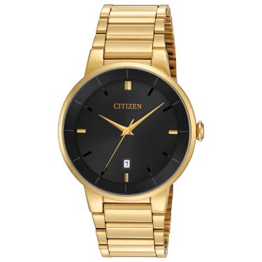 Imagem de Citizen Relógio masculino de quartzo, aço inoxidável, clássico, dourado (modelo: BI5012-53E), Tom dourado, Clássico, movimento de quartzo