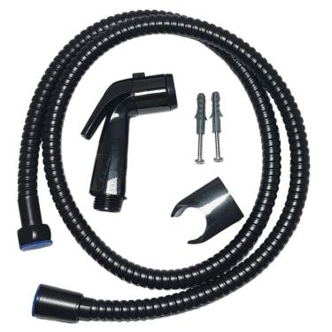 Imagem de Ducha Higiênica Preto Deca Com Flexível 1,2mts e Suporte - 4906003BLNOK100