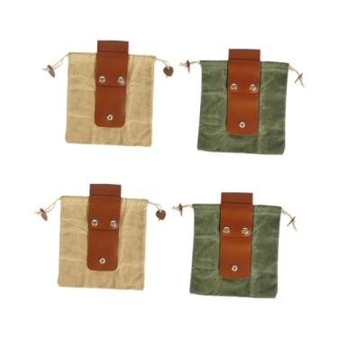 Imagem de 4 peças saco com cordão grande bolsa de lona colheita avental de jardim bolsa de cintura cesta de coleta de jardim avental de colheita de vegetais gramado colheita de frutas bolsa de cintura cinto dob