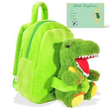 Imagem de Little Jupiter Mochila de pelúcia para animais de estimação - dinossauro - verde, Verde, Green Dinosaur, Moderno