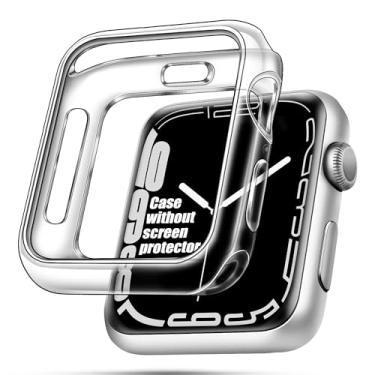 Imagem de top4cus Capa de 46 mm (Série 10) Ecológica Macia Flexível TPU Anti-riscos Leve Protetora 46 mm Capa para IWatch Series 8/7 Series 6/SE/5/4 Series 3/2/1 - Transparente