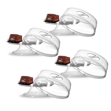 Imagem de Kit Completo 4 Boleira Com Pé E Tampa Gourmet Luxo - 3T