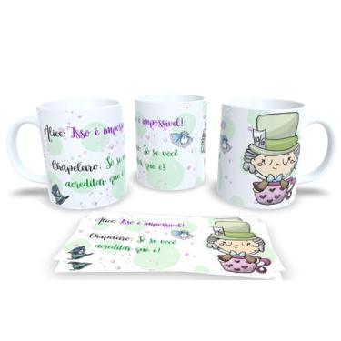 Imagem de Canecas de Porcelana Branca Personalizadas Pricesas Motivadas (Alice isso é impossivel)