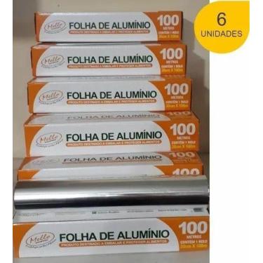 Imagem de Rolo De Papel Alumínio 30cm X 100m - 6unidades - Mello Descartáveis