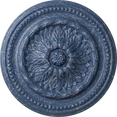 Imagem de Medalhão de teto Chester 15 3/10.2 cm OD x 1 7/20.2 cm P (serve para dosséis de até 6 cm), pintado à mão Americana Crackle
