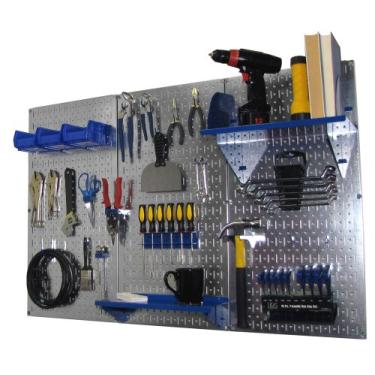 Imagem de Wall Control Kit de armazenamento de ferramentas padrão Pegboard, metálico/azul