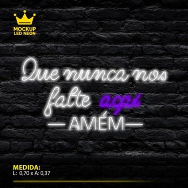 Imagem de Painel Neon Led em Acrílico Personalizado - Que Nunca Nos Falte Açaí 0