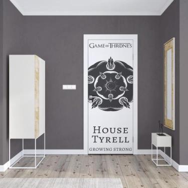 Imagem de Adesivo de Porta House Tyrell GOT - Império da Impressão, P - 70cm x 2