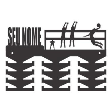 Imagem de Porta Medalhas Vôlei Masculino Em Madeira Mdf 6mm Personalizado - Loja