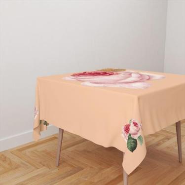 Imagem de Toalha De Mesa Quadrada 4 Lugares Tecido Oxford Rosa TL13 - 140x140cm 