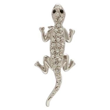 Imagem de Broche Strass Lagartixa BRG0050 - Akasaki, Prateado