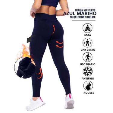 Imagem de 2 Calça Legging Flanelada Térmica Anti frio Suplex Cintura Alta Femini