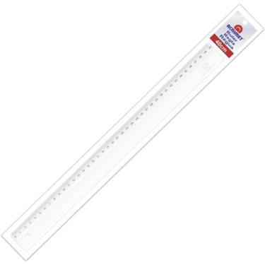 Imagem de Régua de Poliestireno Transparente 40CM - Pacote com 10 Unidades - Acr