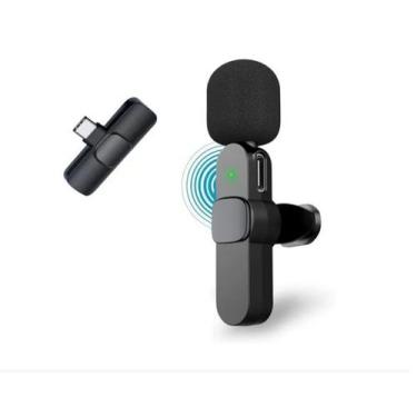 Imagem de Microfone Lapela Sem Fio Compatível Android Usb C Type C / IOS - K1